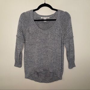America Rag Silver 3/4 Sleeve Sweater Size Medium